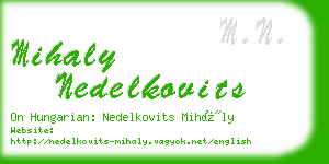 mihaly nedelkovits business card